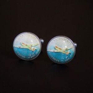 King George VI United Kingdom Airplane Cufflinks